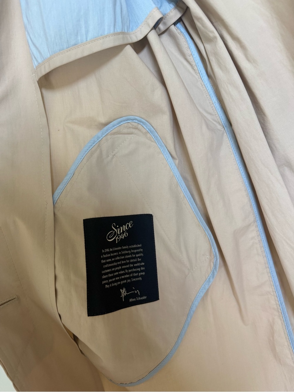 Schneider’s Classic Beige Trench Coat - Picture 7 of 7